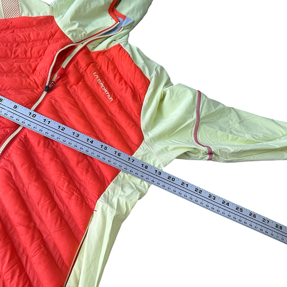 La Sportiva Koro Jacket Women’s Medium Cherry Tomato Zest Hood Zip Puffer Hybrid - Picture 8 of 9